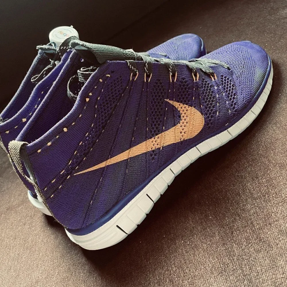 Mint Nike Flyknit Chukka boot sneaker purple mens 11 US 45 EUR rare colorway